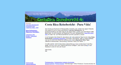 Desktop Screenshot of costarica-reisebericht.de